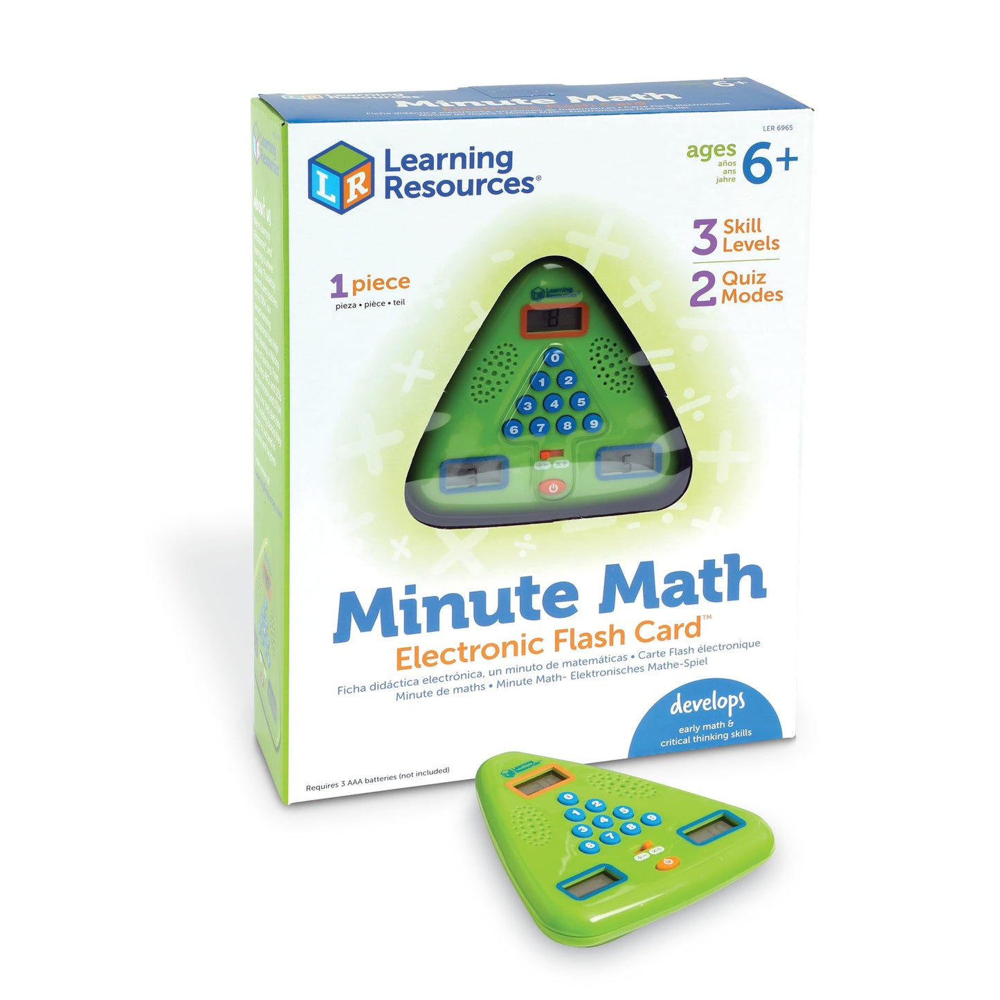 Learning Resources Minute Math Electronic Flash Card - Classroom Must Haves, Homeschool Supplies, Math Manipulatives, Multiplication Chart