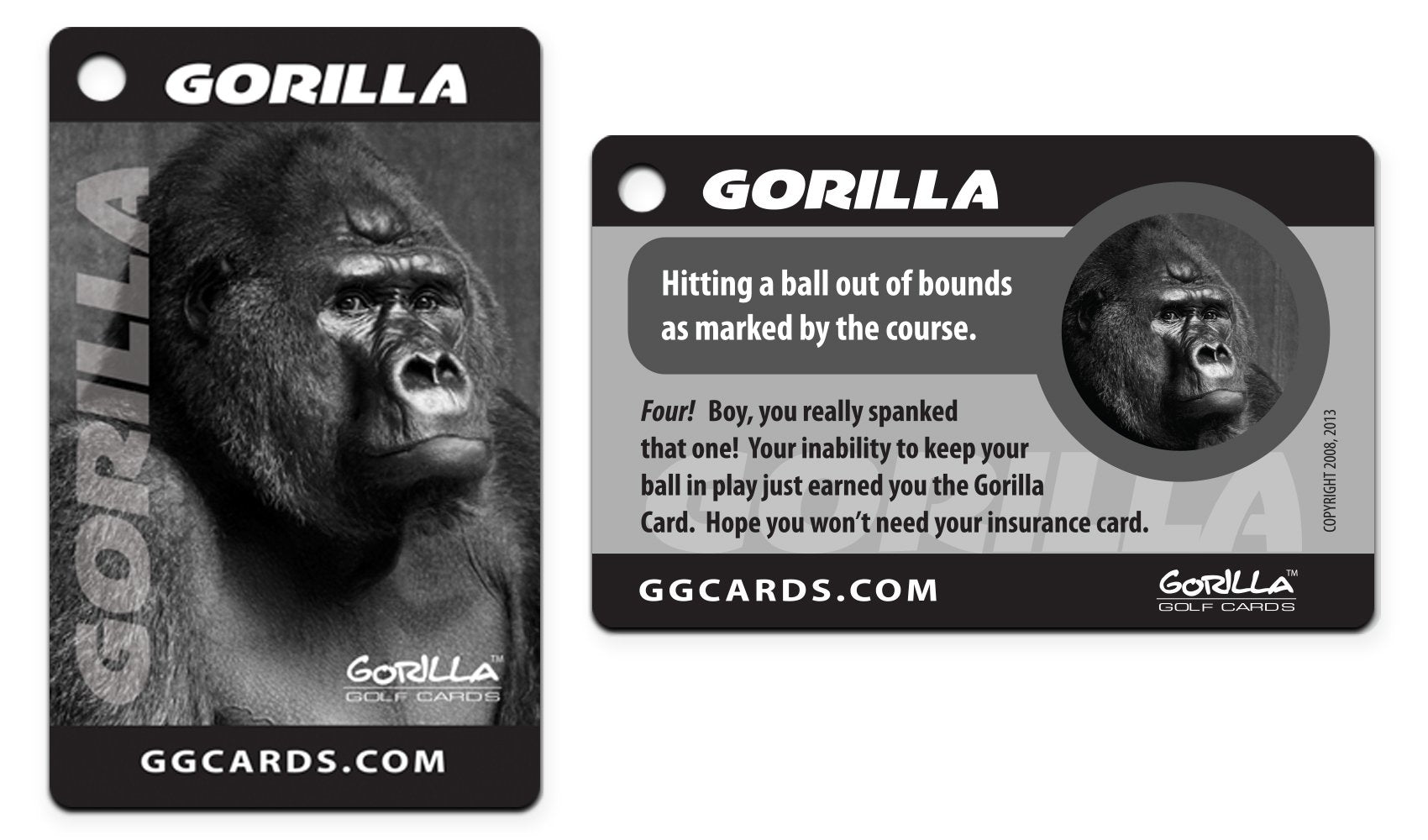 Gorilla Golf Cards (4 Pack) : The On-Course Golf Betting Game