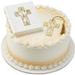 Religious Bible and Cross Cake Topper