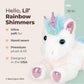 Bearington Rainbow Shimmers Unicorn Stuffed Animal - 10" Fluffy and Cuddly White Stuffed Unicorn Plush with Soft Plush Fur for Play and Cuddles