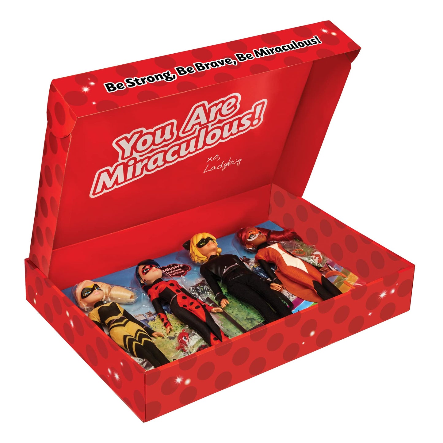 Miraculous Ladybug Heroez 4-Pack Dolls w/Exclusive Ladybug Doll by Playmates Toys