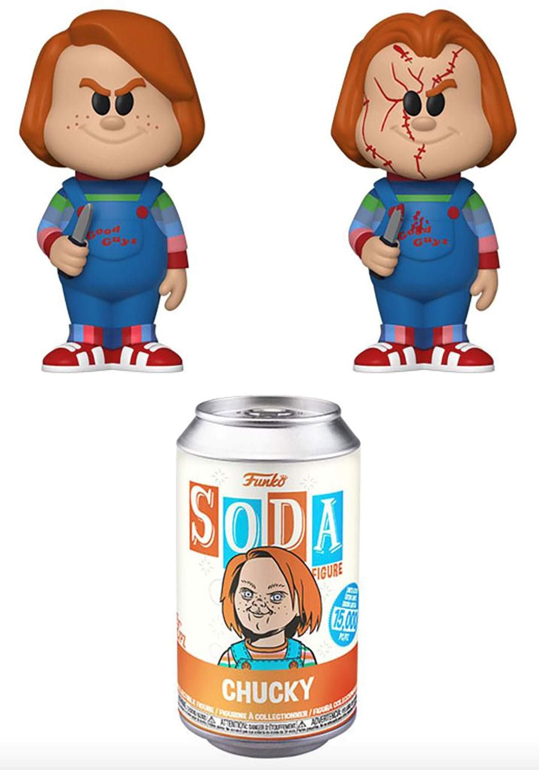 Funko Vinyl SODA, Chucky, Chucky, Bloody, 1/6 Odds for Rare Chase Variant, Collectable Vinyl Figure, Gift Idea, Official Merchandise, Toys for Kids &
