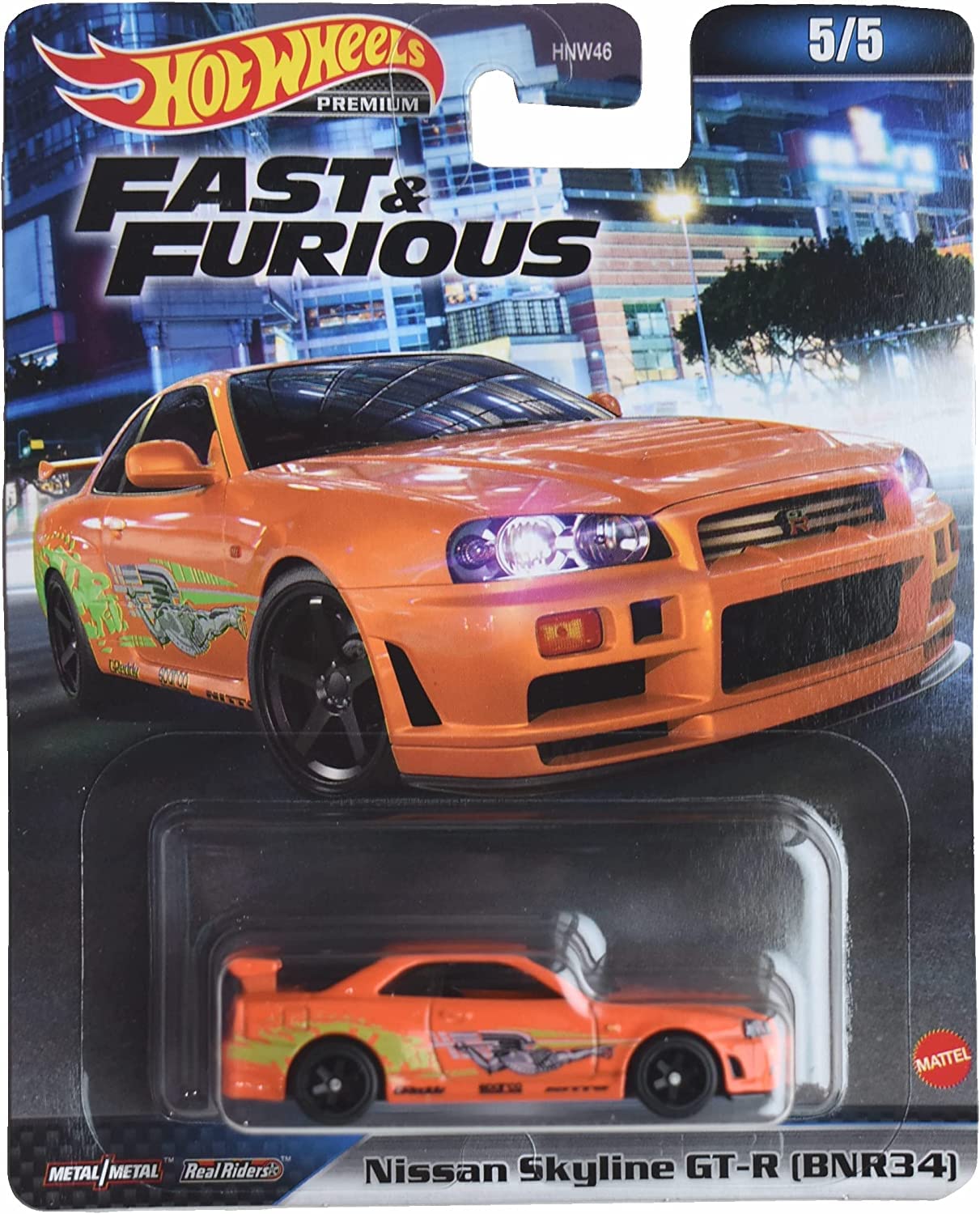 Hot Wheels Nissan Skyline GT R, Fast & Furious 5/5 [Orange]