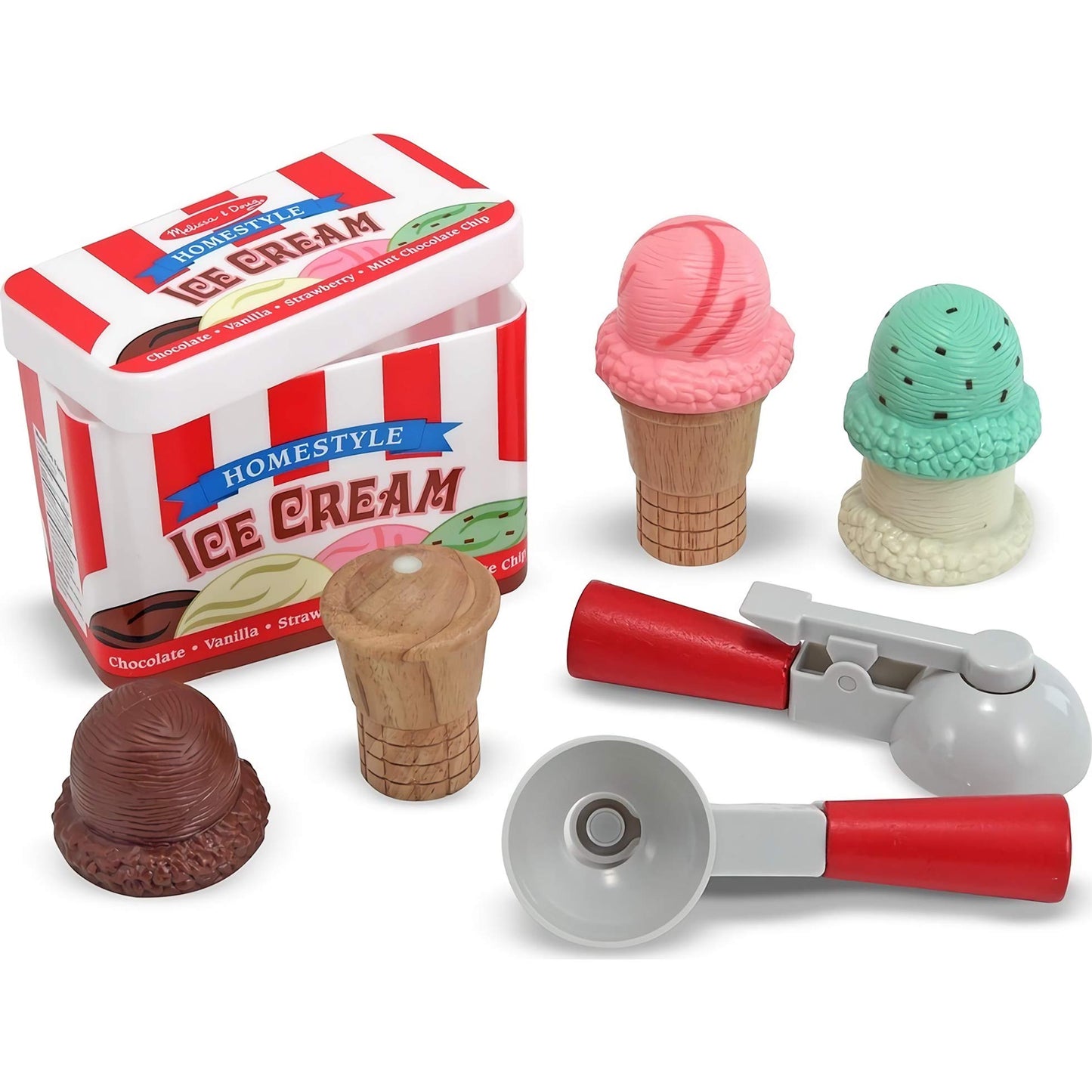 Ice Cream Scoop Set: Play Food Set Bundle with 1 Theme Compatible M&D Scratch Fun Mini-Pad (04087)