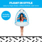 Giant Shark Inflatable Pool Float, Large Novelty Lounge Raft, Blow Up Float for Pool Parties, Outdoor Summer Water Toy for Adults