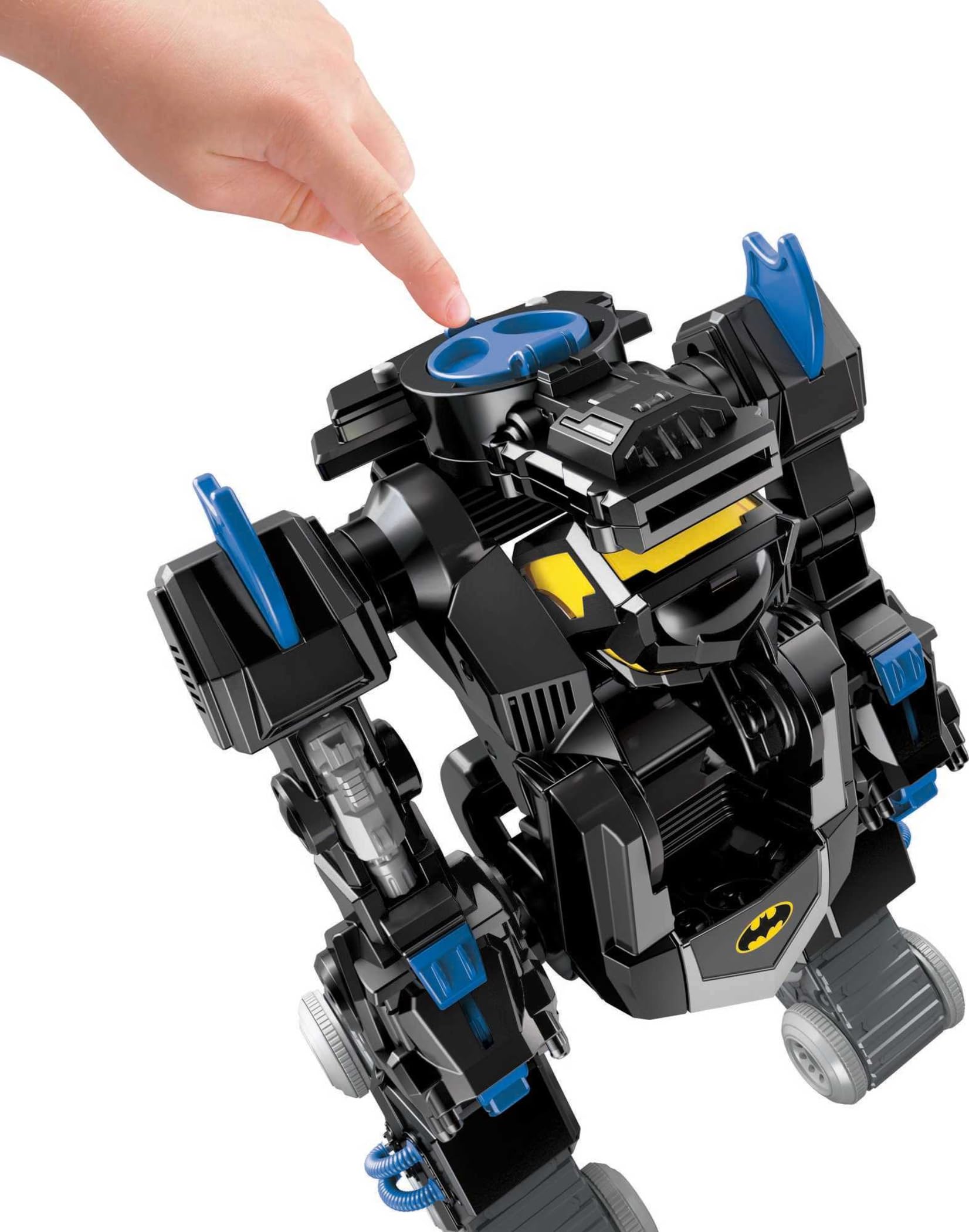 Fisher-Price Imaginext DC Super Friends RC Transforming Batbot 2-Ft-Tall Robot with Lights & Sounds and Remote Control for Pretend Play Kids Ages 3+