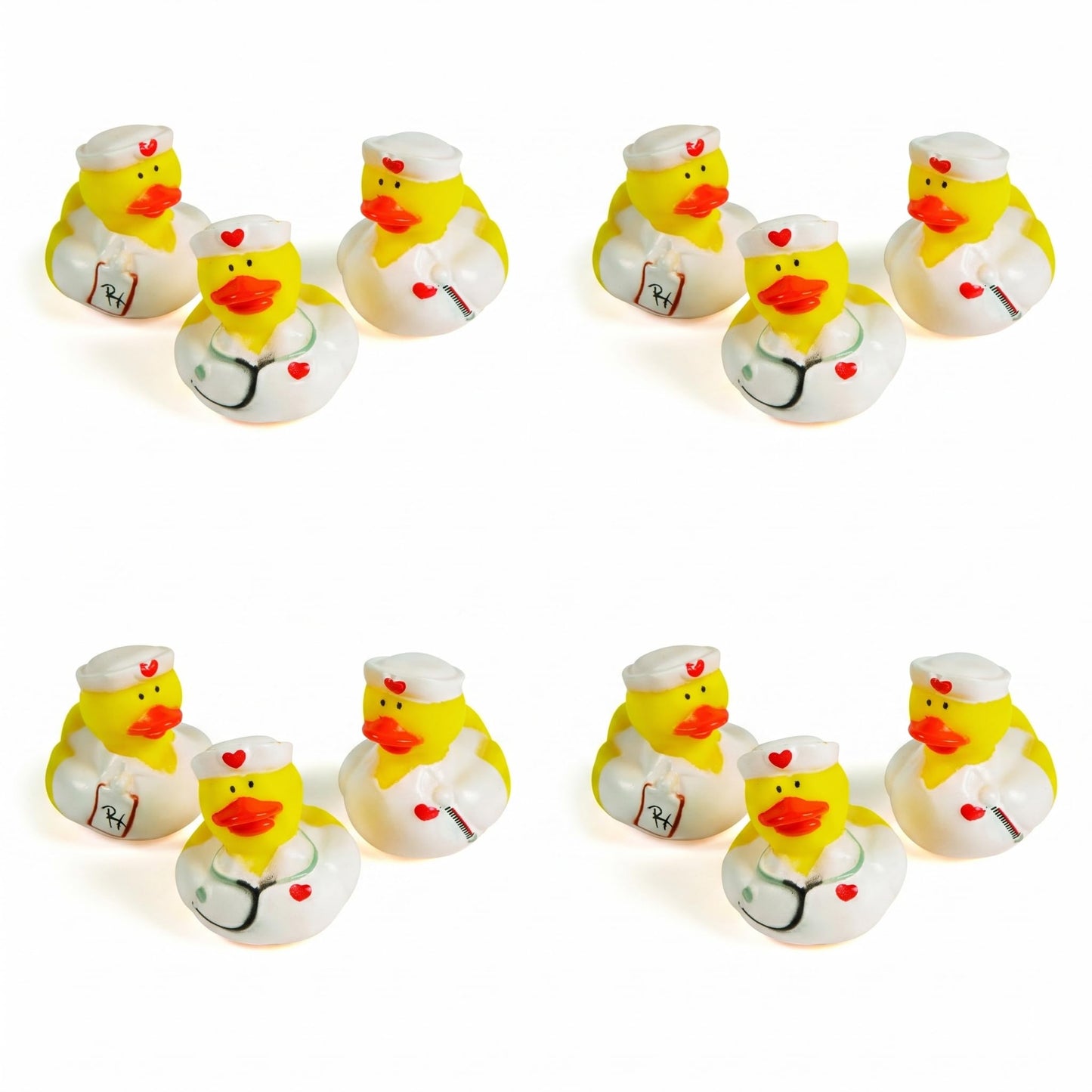 Fun Express Nurse Rubber Ducks in Bulk 12 Pack - Mini Rubber Duckies for Women | Medical Assistant Gifts & Pharmacy Technician | Nurse Week Gifts Bulk