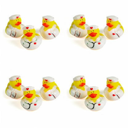 Fun Express Nurse Rubber Ducks in Bulk 12 Pack - Mini Rubber Duckies for Women | Medical Assistant Gifts & Pharmacy Technician | Nurse Week Gifts Bulk
