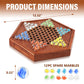 12.7 Inches Wooden Chinese Checkers Set with Storage Drawer -60 Glass Marbles in 6 Colors -12 Bonus Spare Marbles| Chinese Checkers Board Game