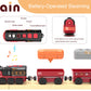 Toy Train Electric Train Set for Wooden Tracks, Christmas Motorized Train Toys for Toddlers, Battery Operated Train Includes Lights, Sounds, Smoke