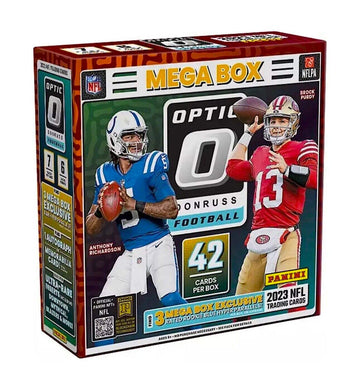 2023 Panini Donruss Optic Football Mega Box w/Blue Hyper Prizms(42 Cards/Box)