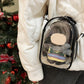 CAIMOREE Clear Figure Display Bag with Keychain and Lanyard, Protective Doll Case, 15cm/5.91in Crossbody Doll Storage Bag