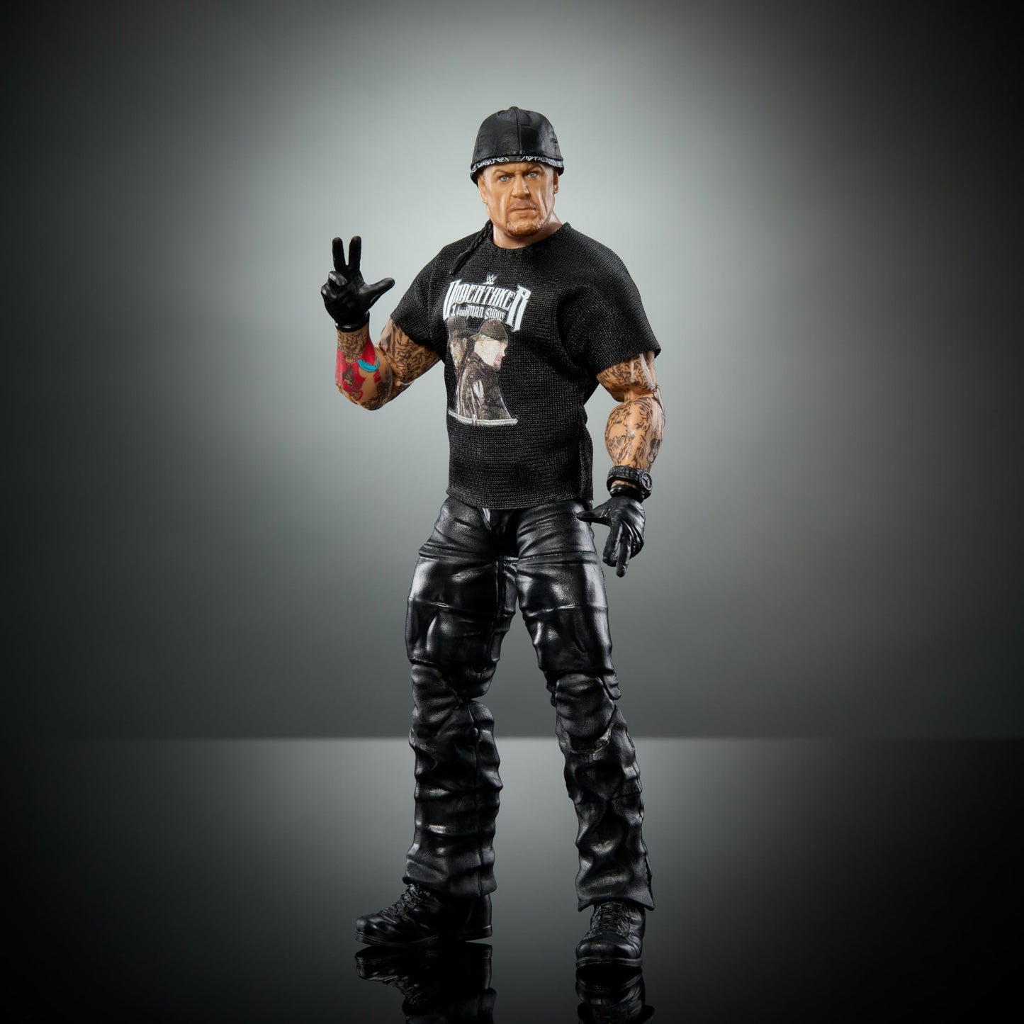 Mattel WWE Elite Action Figure & Accessories, Series #107 Undertaker 6-inch Collectible with 25 Articulation Points & Swappable Hands