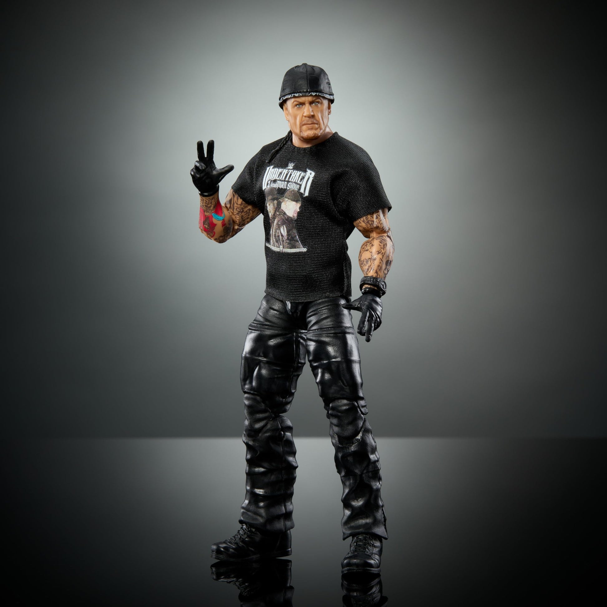 Mattel WWE Elite Action Figure & Accessories, Series #107 Undertaker 6-inch Collectible with 25 Articulation Points & Swappable Hands