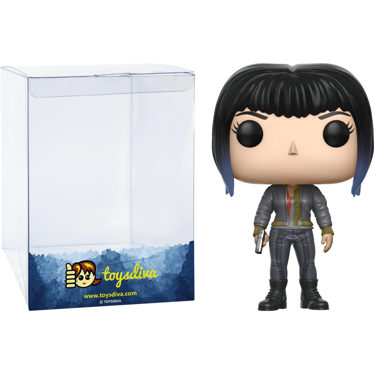 Funko Major (f.y.e. Exc): P o p ! Movies Vinyl Figurine Bundle with 1 Compatible 'ToysDiva' Graphic Protector (393-13341 - B)