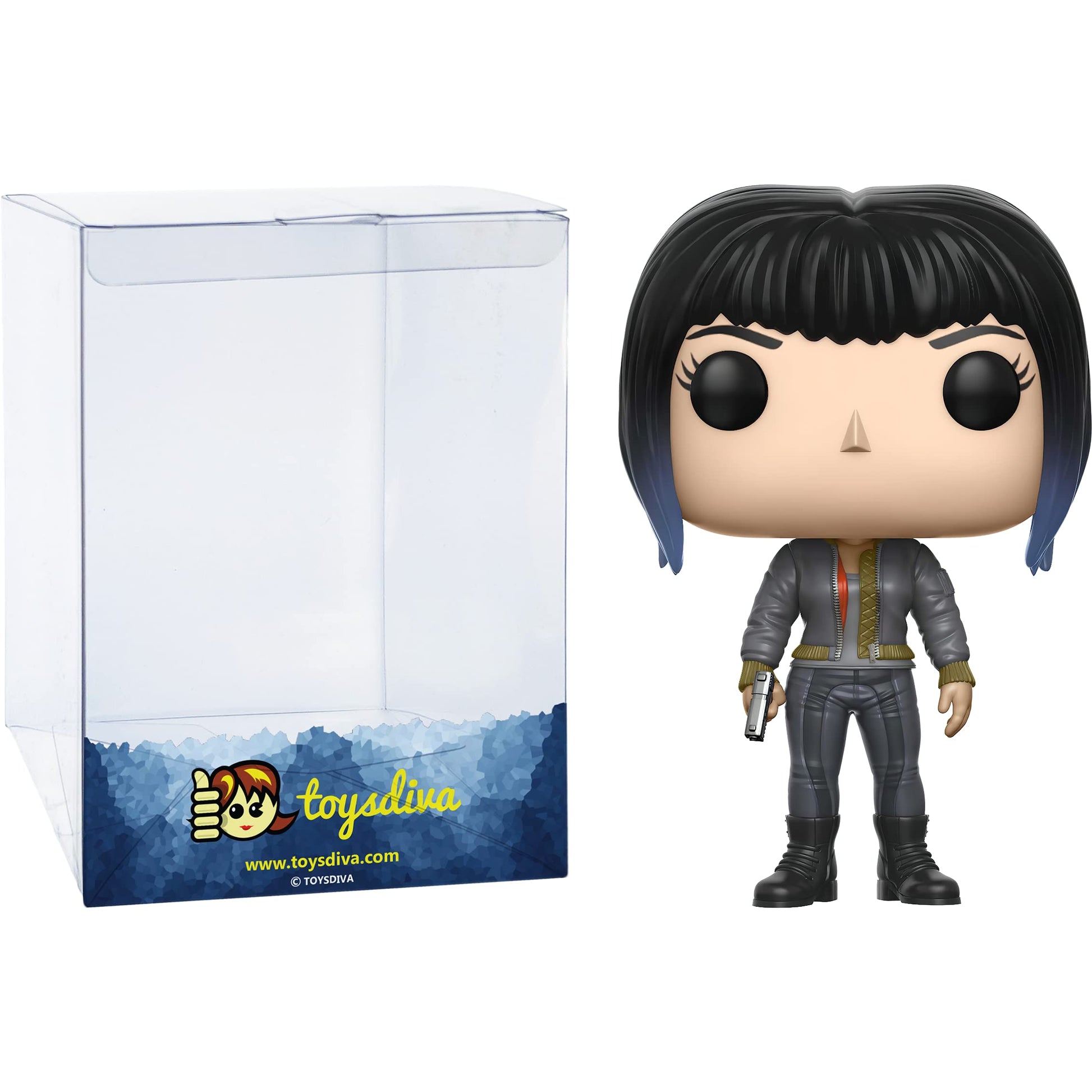 Funko Major (f.y.e. Exc): P o p ! Movies Vinyl Figurine Bundle with 1 Compatible 'ToysDiva' Graphic Protector (393-13341 - B)