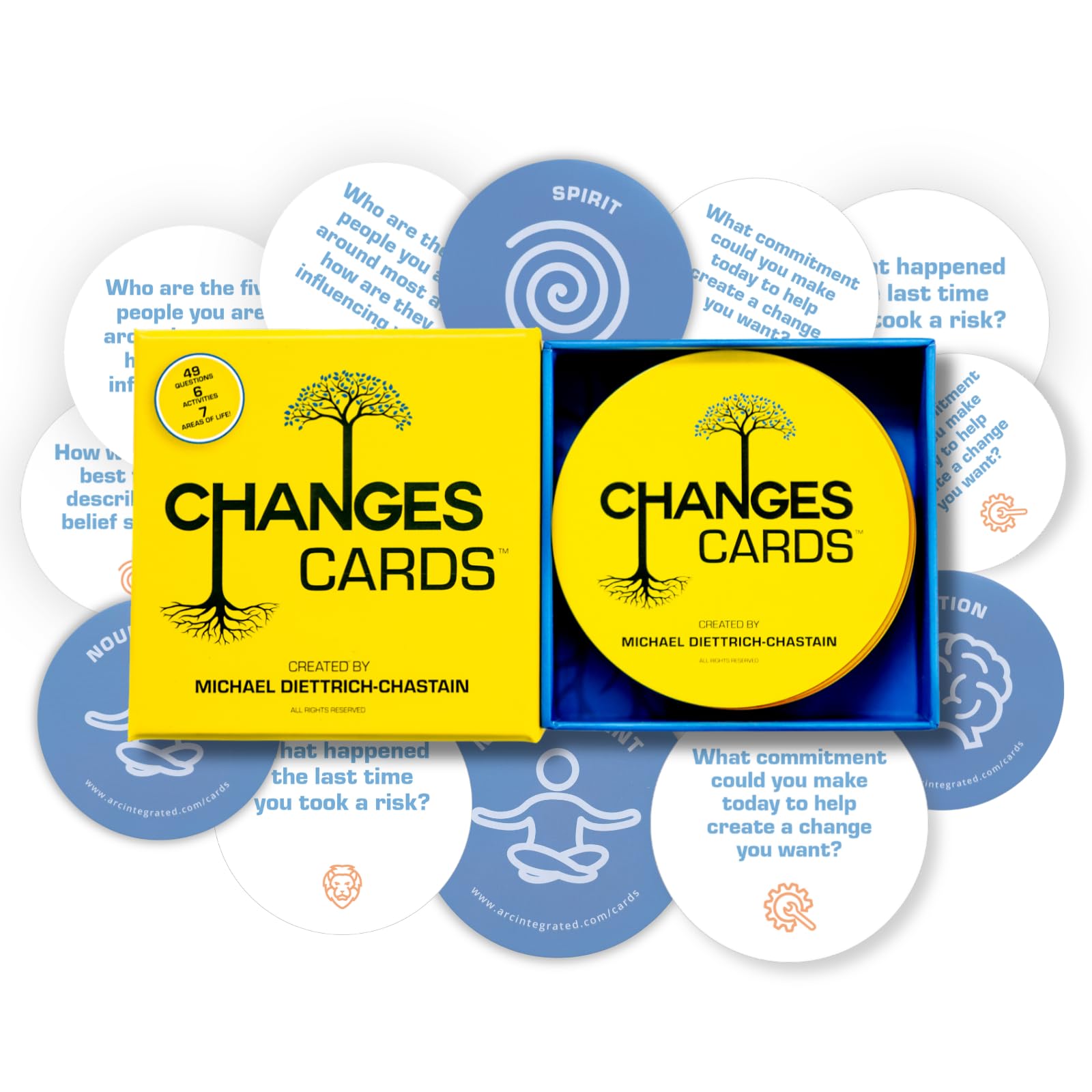 Arc Integrated Changes Cards - 63 Professional Conversation Cards for Ice Breakers, Team Coaching, Leadership Development, and Building Self-Awareness