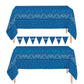 Oojami Cowboy Tablecloth 4 Pack - Western Bandana Plastic Table Cover 54" x 108" with 2 Pennant Banners, Disposable Waterproof Country Tablecloths