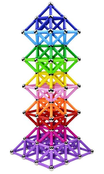 150Pcs Magnetic Building Sticks Blocks Toys, 2.3" Length Magnet Educational Toys Set for Kids and Adult, STEM Building Toy 3D Non-Magnetic Balls
