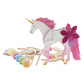 LEISURE ARTS - 3D Puzzle, 14 Piece Kit, Wood Build It Unicorn, Wood Building Kits, DIY Projects, Wooden 3D Puzzles, Kits for All Ages, Building Kits