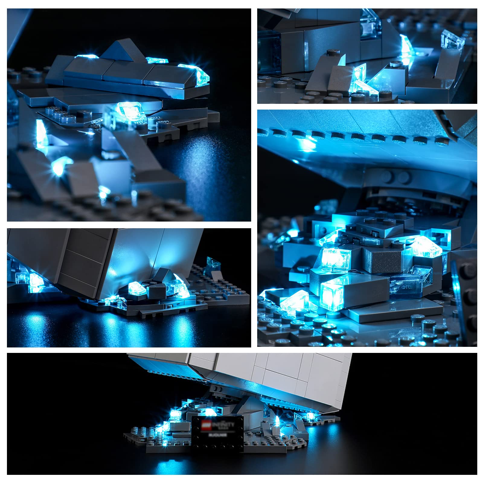 YEABRICKS LED Light Kit for Lego - Creator Expert Back to The Future Time Machine Building Blocks Model, LED Light Set Compatible with 10300(Lego Set