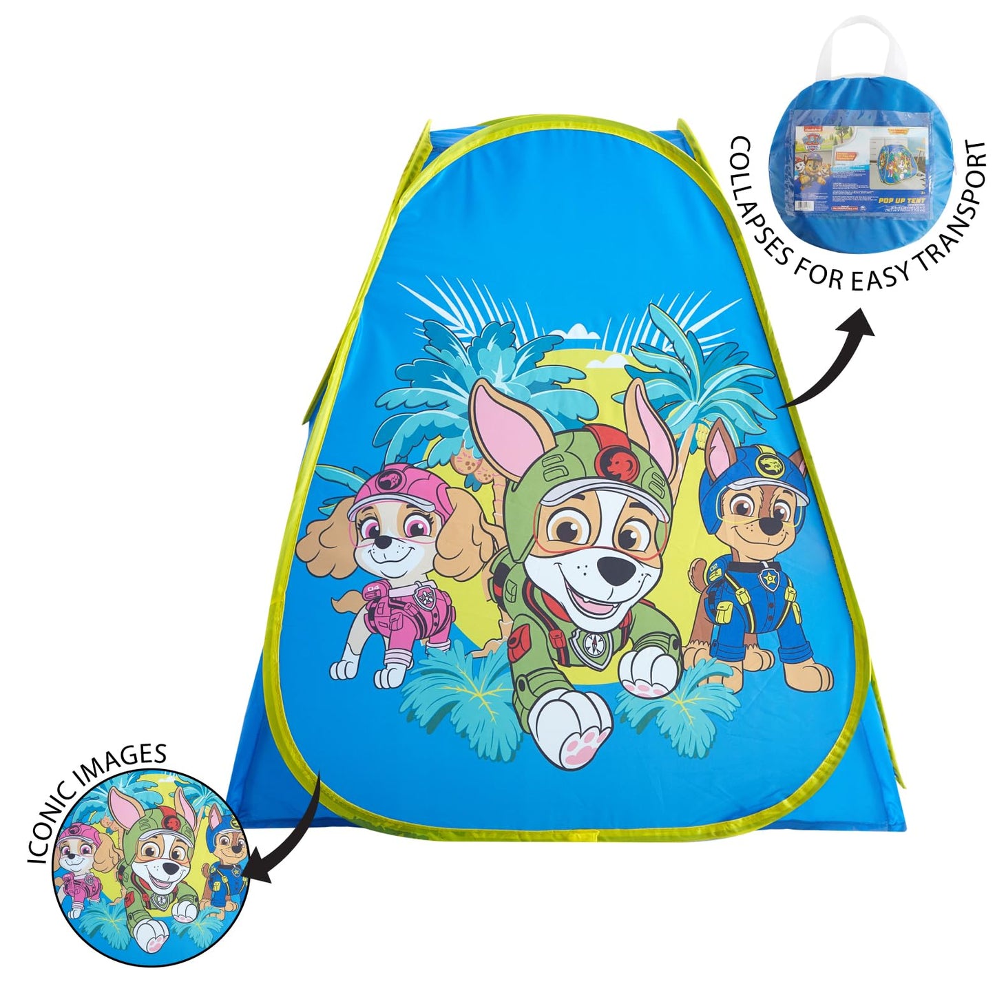 Nickelodeon Paw Patrol Collapsible Pop-Up Play Tent for Kids, Indoor Playhouse Fun for Toddlers & Children Ages 3+, 28” x 28” x 30”