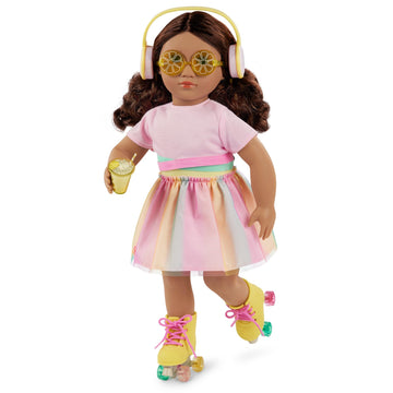 Outfit OG Deluxe - Rollerblades & Limonade - Skate Suit for 18 Inch Doll