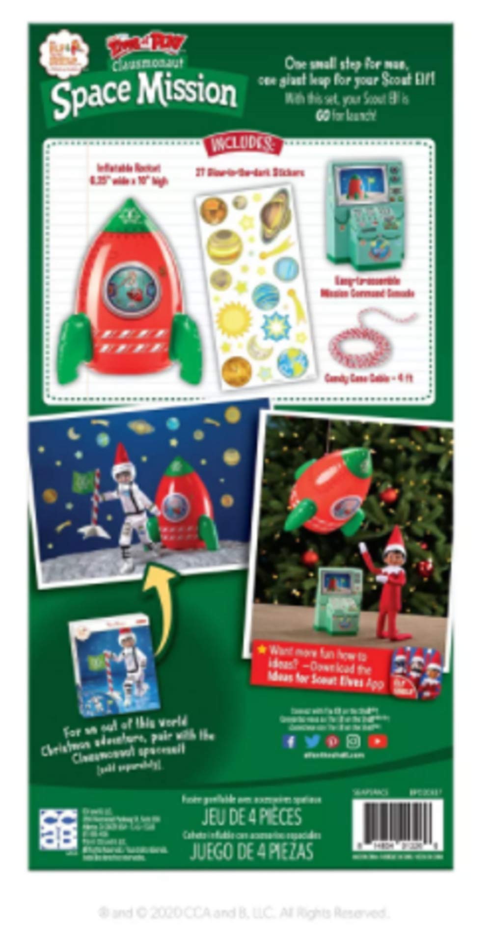 The Elf on the Shelf Exclusive 2020 4 Piece Clausmonaut Space Mission Rocket (Elf not included)