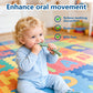 WALULAN Teething Toys for Babies 36+ Months, 5 Pack Silicone Teething Straws,Soft Chewable Sensory Aid for Molar Discomfort, Infant Oral Development