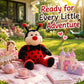 Big Size Ladybug Stuffed Animal Plush Ladybird Beetle Soft Insect Cuddly Lady Bug Toy with Red Wings and Black Bow, Bee Friend ,Great Present
