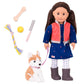 Our Generation- Leslie and Pet Husky- Accessories, Pets & 18 inch Dolls - for Girls Ages 3 Years & Up
