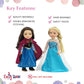 Emily Rose 14 Inch Doll Princess Costume Set 6-PC with Shoes | 2 Complete Fairytale Outfits with Shoes - Compatible with Wellie Wishers and Glitter