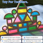 JOLKID Wooden Building Blocks with Rainbow Acrylic Windows - 24pc Classic Montessori Stacking Set - Screen-Free Educational STEM Construction Toys