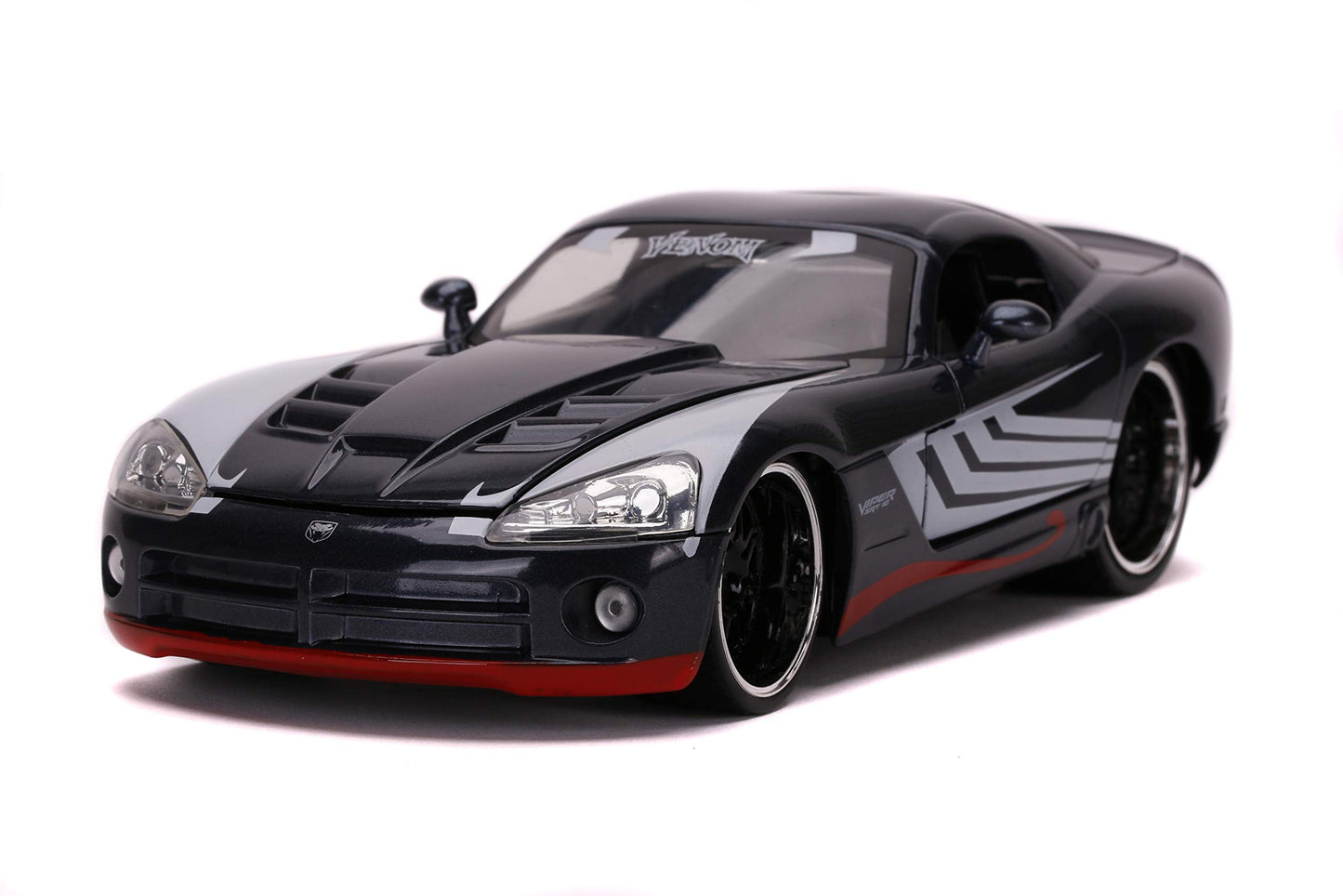 Jada Marvel 1:24 Dodge Viper Die-cast Car with 2.75" Venom Figure, Toys for Kids and Adults