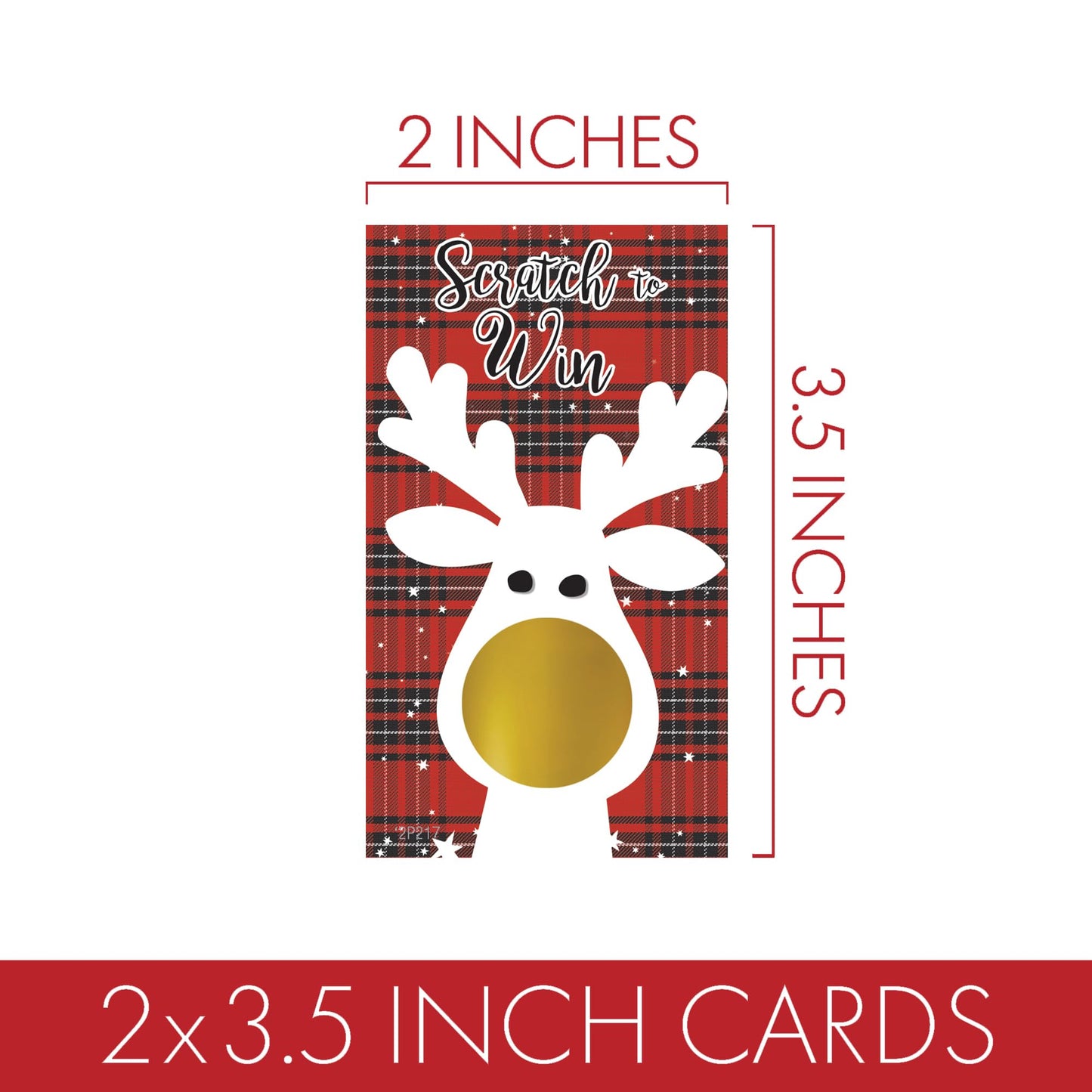 DISTINCTIVS Reindeer Christmas Scratch Off Cards, Christmas Party Game - 28 Count, Holiday Scratch Off Cards
