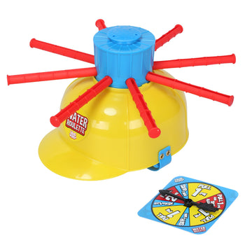 Zing Hog Wild Water Roulette Game: The Ultimate Suspense-Filled Water Challenge - Hilarious Fun Family Party Game with Adjustable Helmet, Rods,