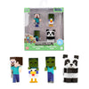 Jada Minecraft 4-Pack Metalfigs Mini Figures Set 2.5 Inch Die-Cast Steve Zombie Panda Chicken Jockey Toys