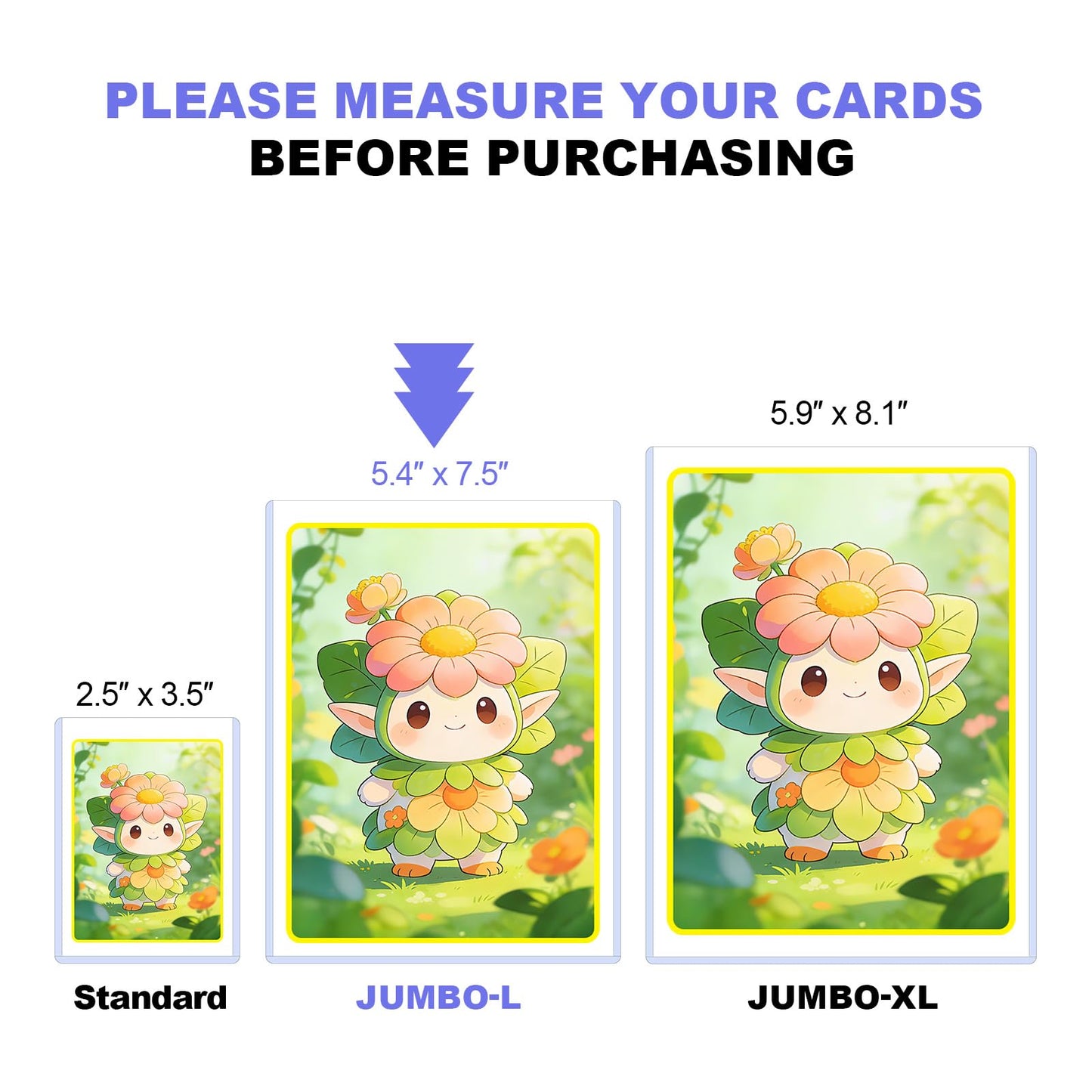 5x7 Toploader for Jumbo Cards - Perfect Fit for 5.4" x 7.5" Oversized Cards, Clear Rigid Hard Plastic Sleeves for Collectible Trading Cards, Photo