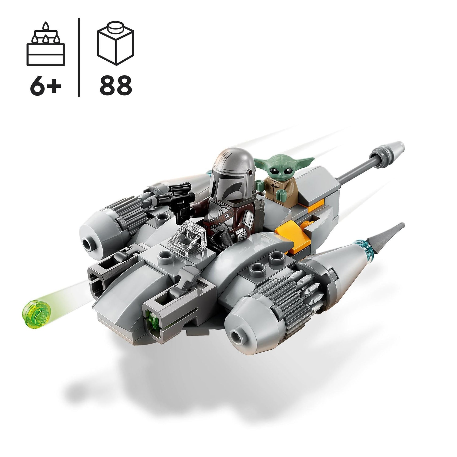LEGO Star Wars The Mandalorian’s N-1 Starfighter Microfighter, Building Toy Set for Kids Ages 6 and Up with Mando and Grogu 'Baby Yoda' Minifigures,