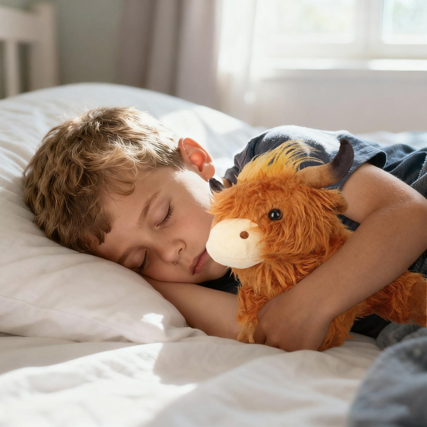 Tubistar 11.5" Highland Cow Stuffed Animal?Soft and Fluffy Highland Cow Stuffed Animal, Best Gift for Kids & Girls Halloween, Christmas or Birthday