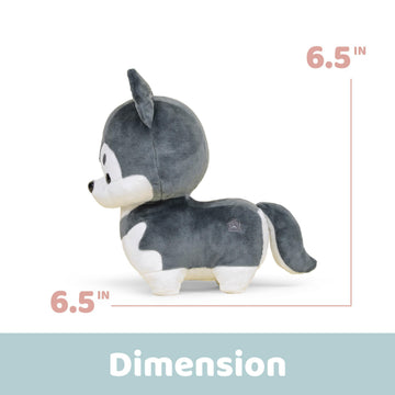 Bellzi Siberian Husky - 6.5" Cute Stuffed Animal Plush Toy - Soft & Adorable Dog Plushie Gift - Perfect Present for All Ages - Huski