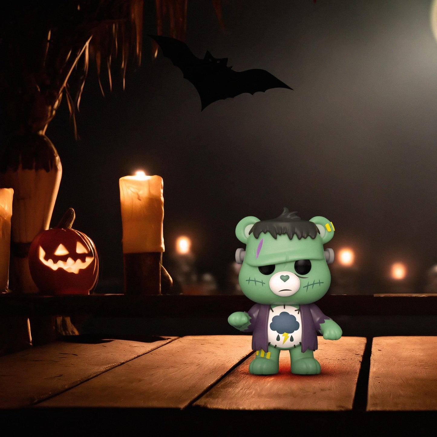 Funko Pop Movies: Universal Monsters X Care Bears - Grumpy Bear As Frankenstein - Collectable Vinyl Figure - Gift Idea - Official Merchandise - Toys
