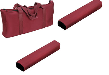 HNDTEK American Mah Jongg,Western Mah Jong Set Soft Carry Bag with 2 Pcs Combo Racks and Tiles Holder (Trays) Wrapper. (Red)