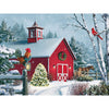 Bits and Pieces - 500 Piece Jigsaw Puzzle for Adults - Winter Barn II - Christmas Holiday Horse Jigsaw Puzzle by Artist Alan Giana, Completed Puzzle