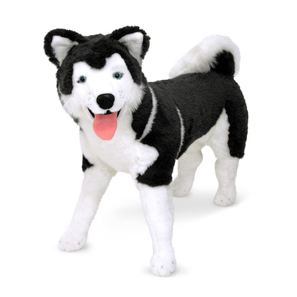 Melissa & Doug Giant Siberian Husky - Lifelike Stuffed Animal Dog (Over 2 feet Tall)