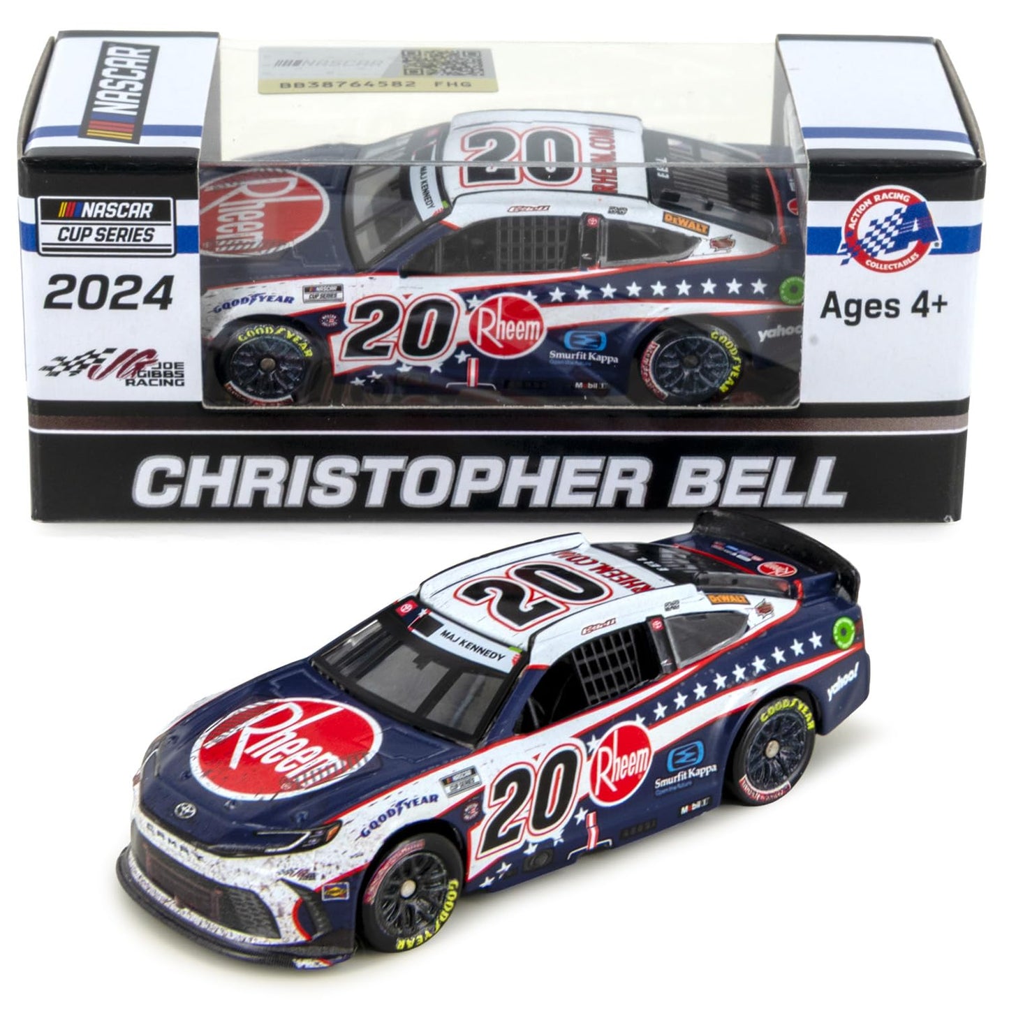 Christopher Bell 2024 Charlotte 600 Race Win NASCAR Diecast Car 1:64 Scale