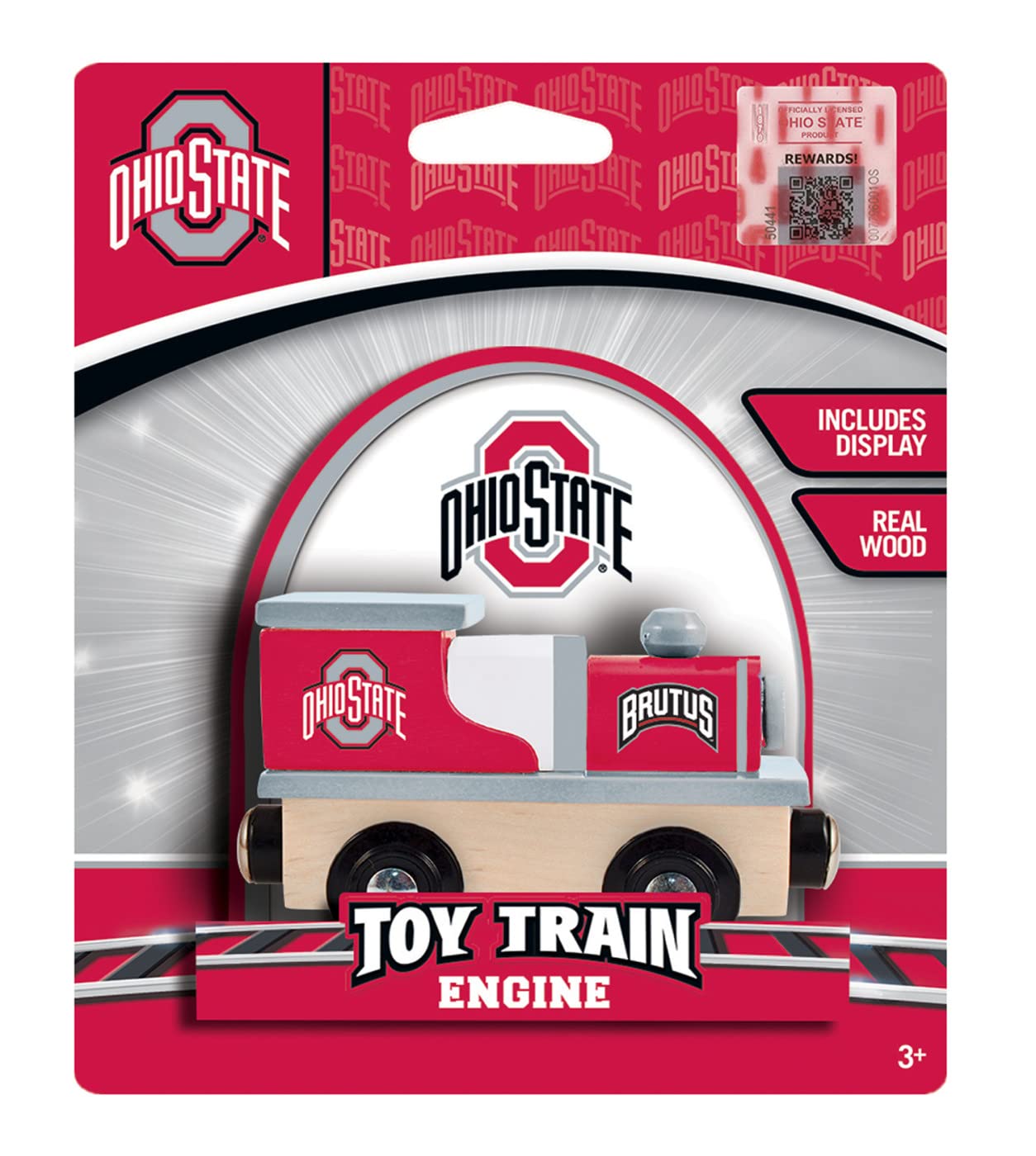 MasterPieces NCAA Ohio State Buckeyes Real Wood Toy Train Engine