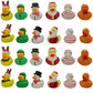 Christmas Rubber Ducks Bulk (24 Pack) Holiday Themed Rubber Duckies 2.5" - for Kids Party Favors, Bath Toys, Jeep Ducking, Bulk Gifts for Classroom by