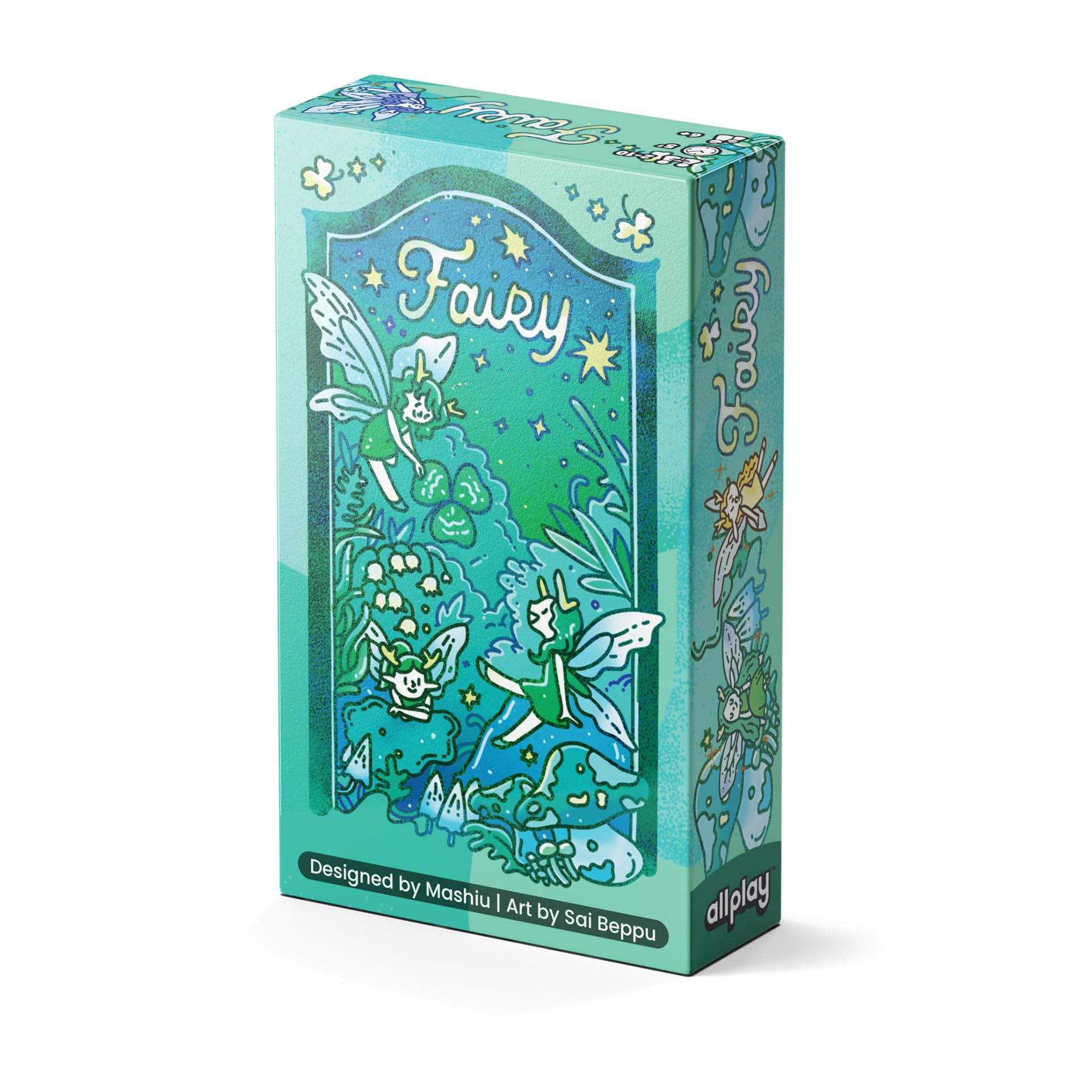 ALLPLAY Fairy Party Card Game for Families and Adults - Make Hand Gestures At Your Friends - Travel Size Box Fits in Your Pocket - Fast Playing, High