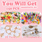 150Pcs Miniatures Food Drinks Bottles Doll House Accessories 1:12 Playset Pretend Play Kitchen Game Party Toys Mini Things Stuff Tiny Baking Travel